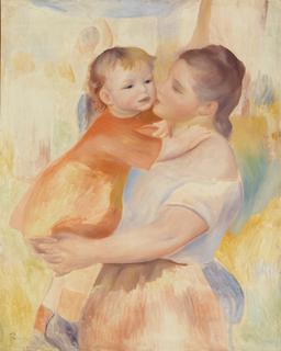 Pierre-Auguste Renoir【母と子】　保証書 Barnes Collection Online — Pierre-Auguste Renoir