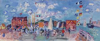 Dufy、Port at Deauville、希少画集画、新品額付 AimeLeonDore64cad0765256c664ca
