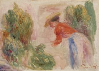 Tableau Sur Toile 'Fille Aux Fleurs' - Reproduction De Renoir (1888) - 54cm