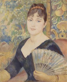 Barnes Collection Online — Pierre-Auguste Renoir: Woman with Fan