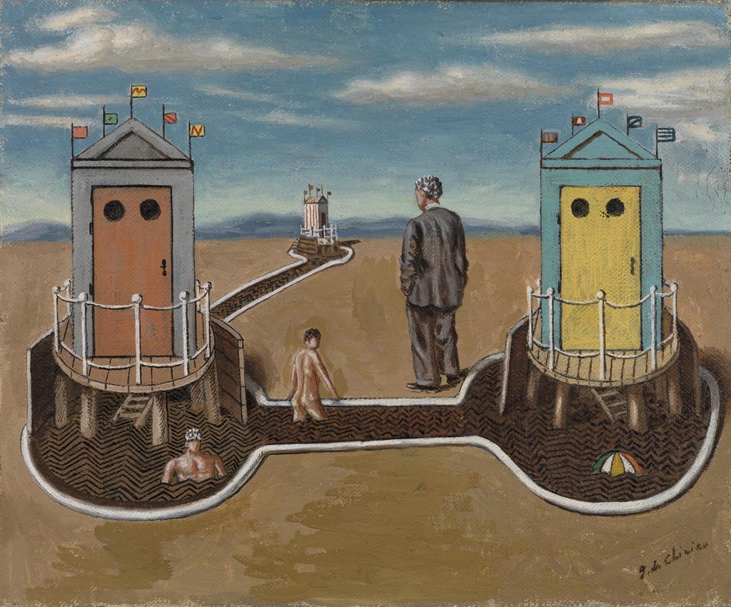 Barnes Collection Online — Giorgio de Chirico: Two Mysterious Cabins